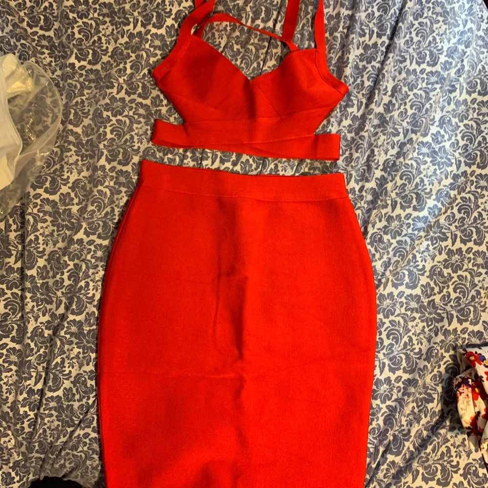 Bandage two piece dress